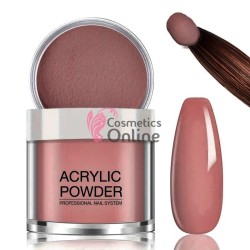 Pudra acrilica Amelie Nude de 10g pentru constructie unghii false Cod ADP245 Rosewood Nude